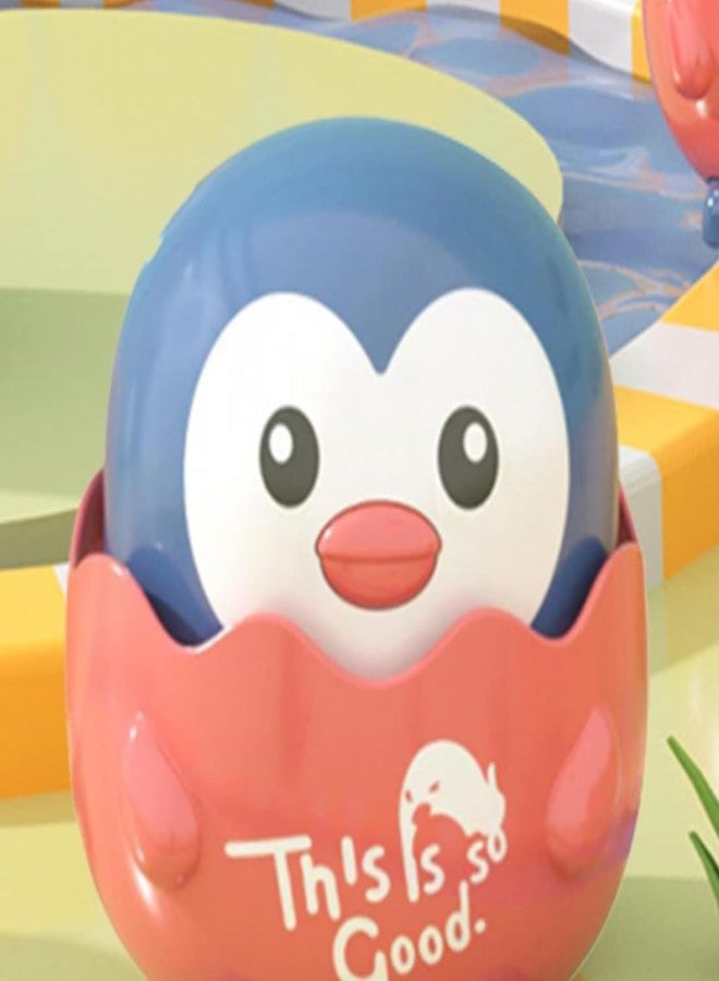 Munmoll Wind Up Animal Two-in-one Inertia Penguin Toy Car Penguin Shapes Manually Press Push Slide Cartoon Animal Toy for Kids Infant Toddler Boy Girl Multicolor (Pack of 1) - Image 1